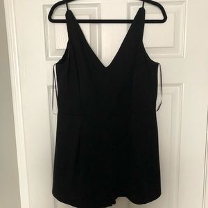 TOPSHOP Black Lace-Back Romper